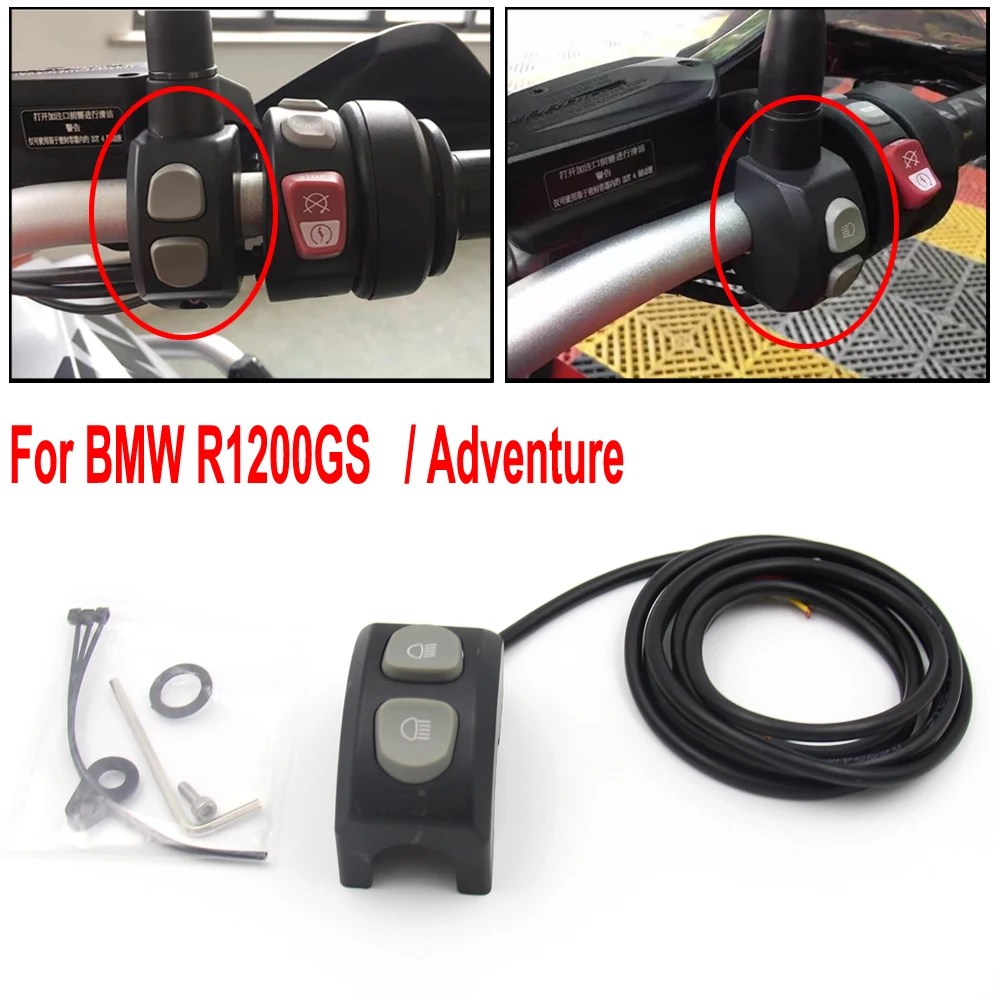 

Handle switch controller handle button button For BMW R1200GS R1200 GS ADV / Adventure LED Fog Lights Wiring Harness Switch On