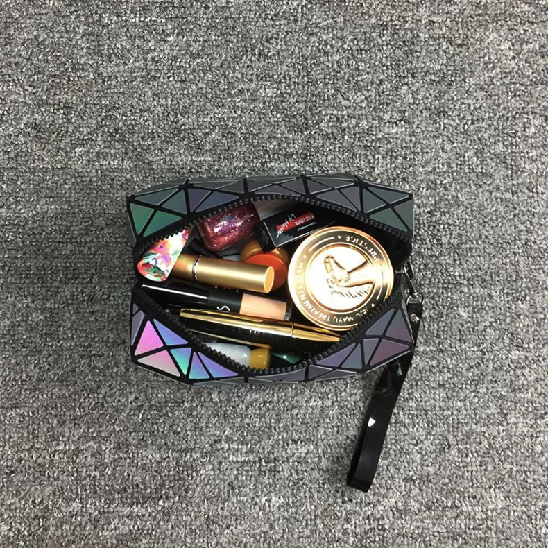 Модная Серебристая Геометрическая косметичка бренда | Багаж и сумки