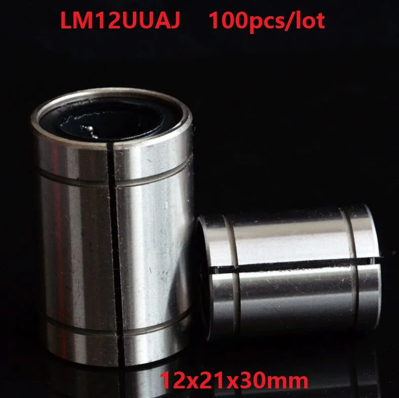 100 шт./лот LM12AJ LM12UUAJ 12 мм Регулируемые AJ Тип линейные шариковые подшипники движения