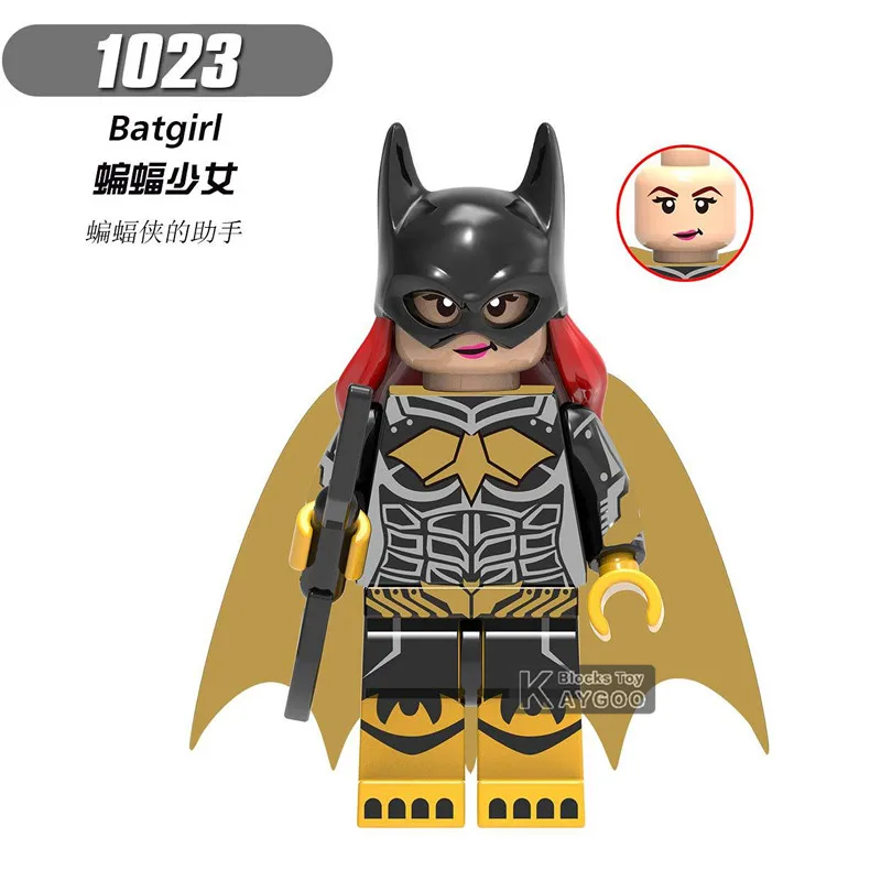 Legoingeds technic DCJoker Minifigs Riddler пугающий ядовитый с красным капюшоном в стиле Batgirl