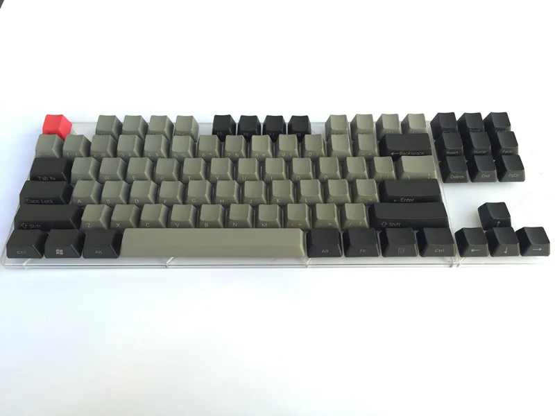 Прохладный Джаз черный серый смешанный Dolch толстый PBT 104 87 68 61 колпачки для ключей OEM профиль колпачки для MX механическая клавиатура