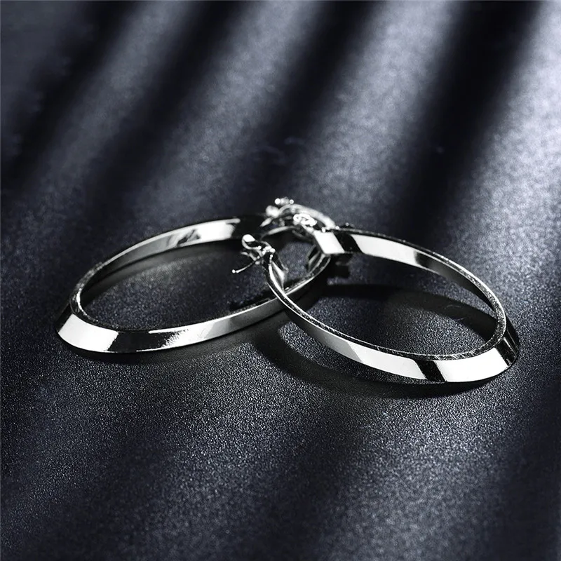 Женские серьги кольца BUDONG модные золотистого цвета с цирконием на застежке