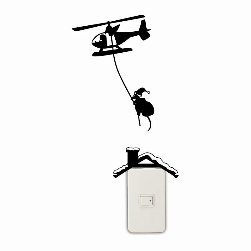 Кг-190 Merry Christmas Mouse Copter светильник Санта Клаус Переключатель стикер Забавный