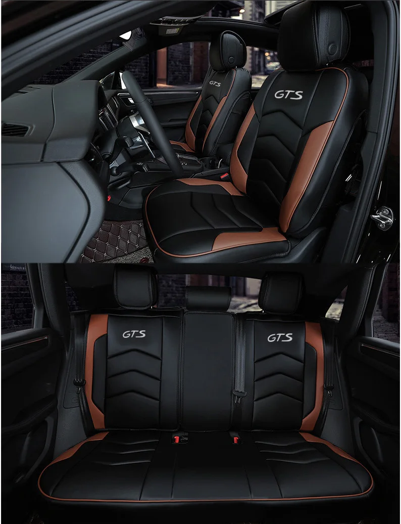 Lsrtw2017 волокна Кожаный чехол автокресла подушки для Porsche Cayenne, Panamera macan Boxter