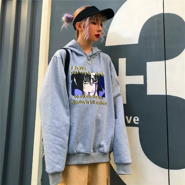 YouGeMan Harajuku уличная мода флисовая толстовка Для Женщин Толстовки корейский Ulzzang Отпечатано с длинным рукавом толстовки с капюшоном топы