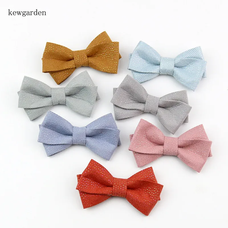 Kewgarden DIY брошь для галстука-бабочки аксессуары блестящая саржевая ткань