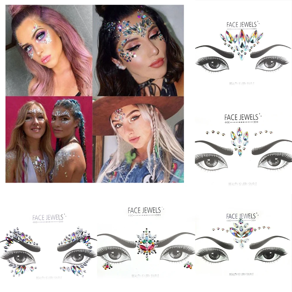 1 лист богемия ариловая смола дрель палочка наклейка bindi ручной работы в этническом стиле украшения для лица и глаз лоб сценический декор наклейка