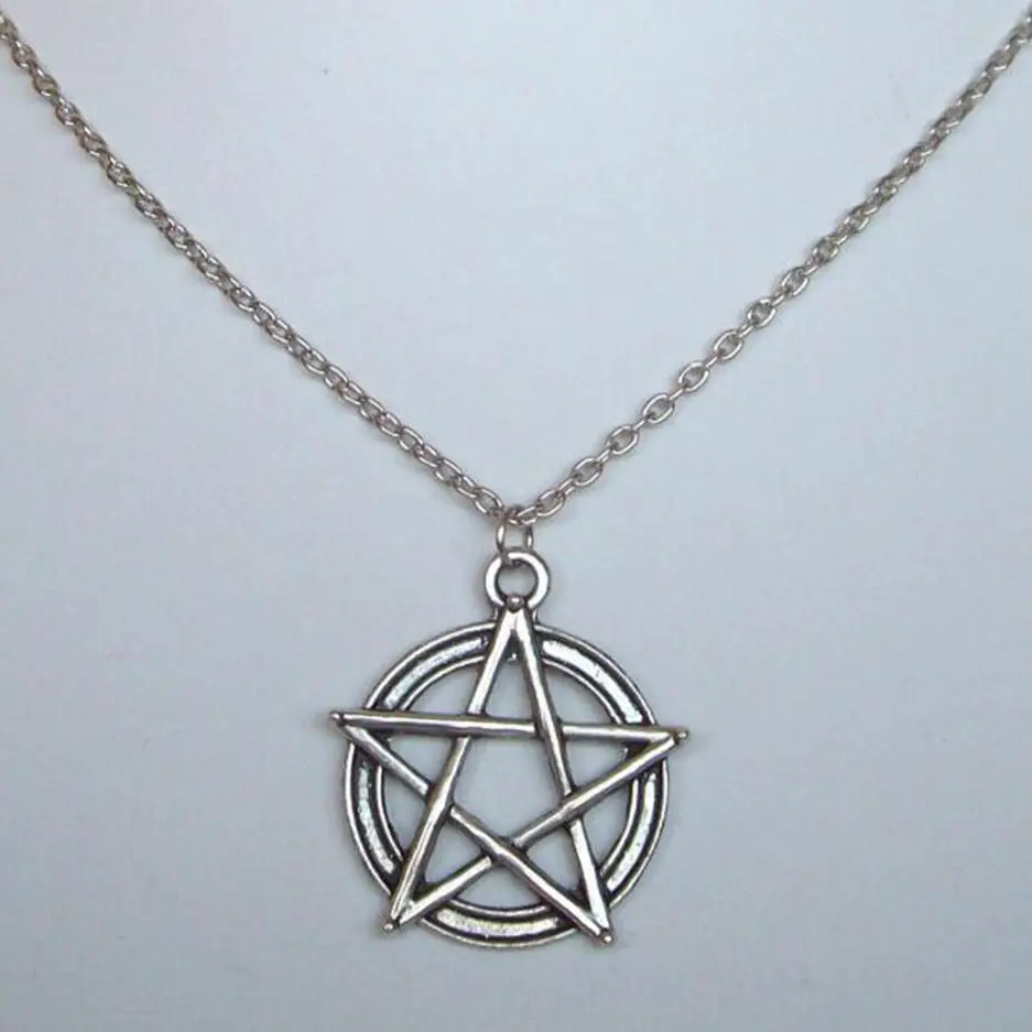 Wiccan Pagan готическое ожерелье с пентаклем амулеты кулон ювелирные изделия