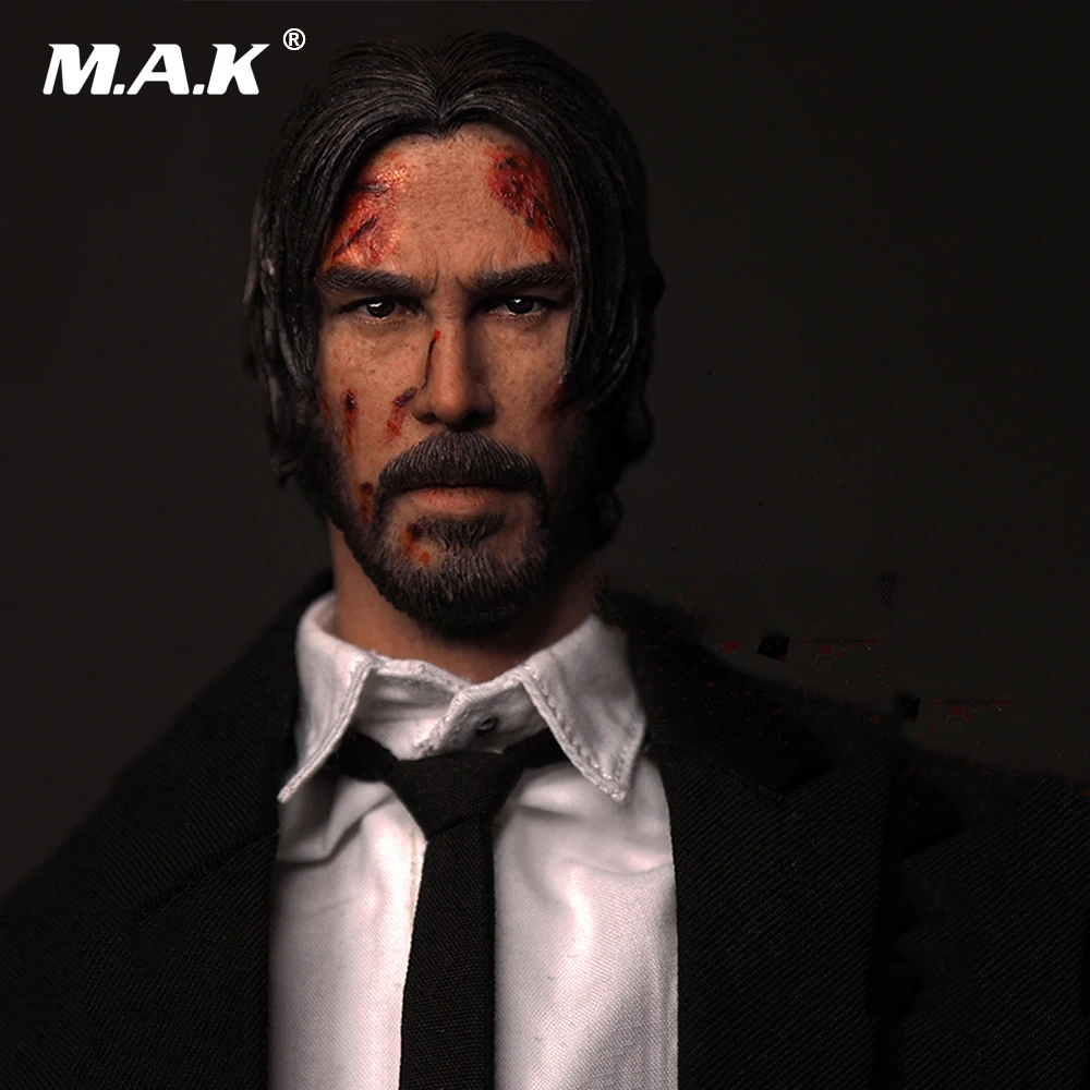 

1/6 Scale The Top Killer II Keanu Reeves Head Sculpt for 12 Inches Male Figures Bodies Dolls Gifts Toys Collections
