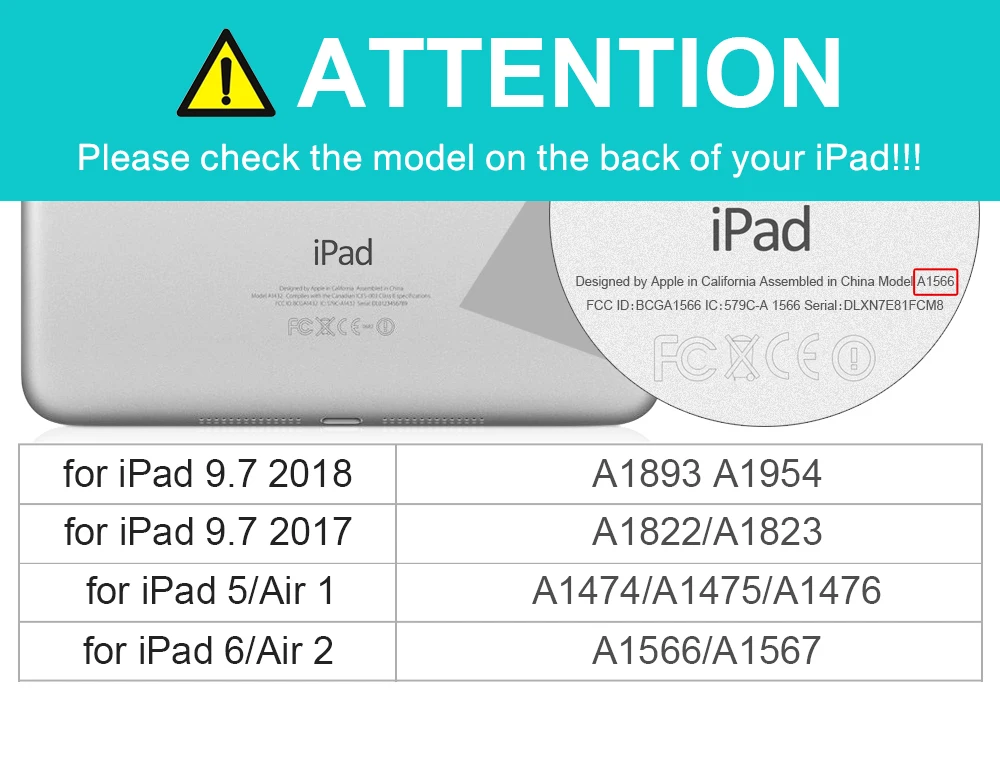 Умный чехол для iPad 9,7 PU кожаный чехол-подставка для iPad Air 1 Air 2 iPad 5th 6th поколения с держателем ручки