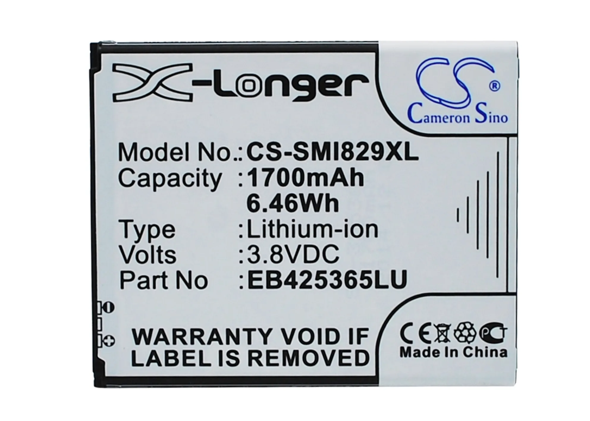 Cameron Sino 1700 мАч аккумулятор EB425365LU для Samsung Galaxy Duos Style GT I8262D I8268 SCH i829|cameron sino|battery