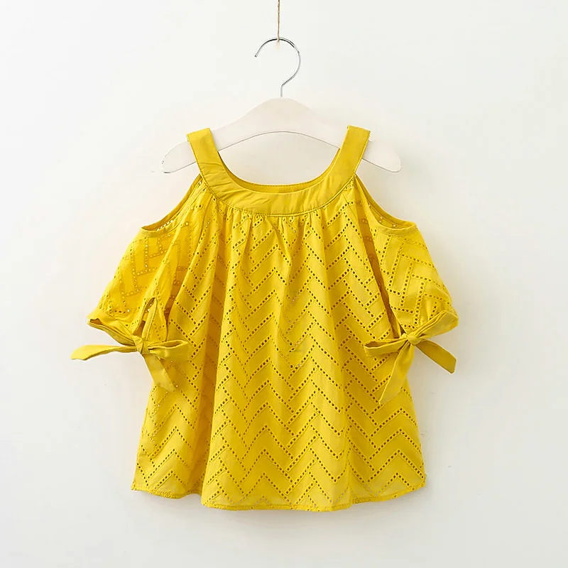 

DFXD Toddler Dress 2018 Summer Off Shoulder Short Sleeve Soild Bowknot Princess Dress New Arrival Fashion Party Mini Dress 3-8Y
