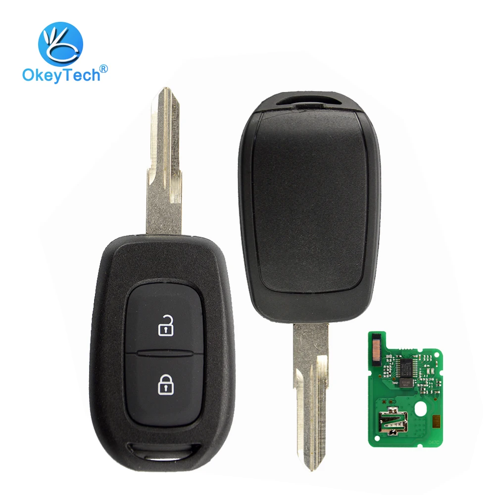 Пульт дистанционного управления OkeyTech для Renault 2 кнопки Sandero Dacia Logan 433 МГц 4A PCF7961M чип