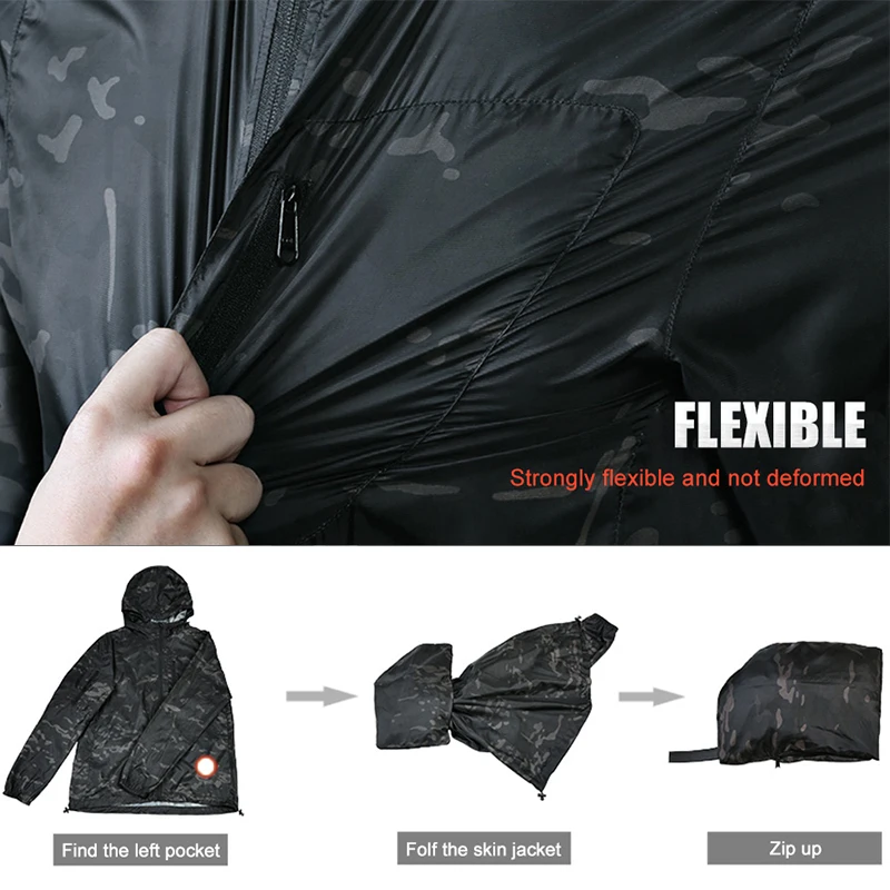 Тактические CQB черный листовой камуфляж Солнцезащитная куртка Для мужчин