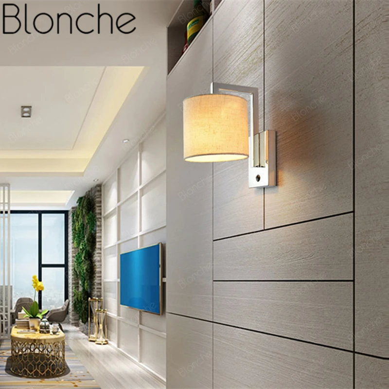 Современная металлическая настенная лампа в скандинавском стиле прикроватный