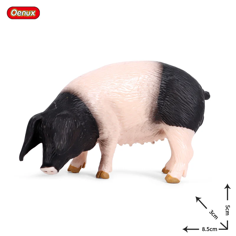 Oenux Cute Animal Model Simulation Wild Farm Bird Pig Dog Cat Cow Horse Action Figure Poultry Figurines Educational Toy For Kids | Игрушки и