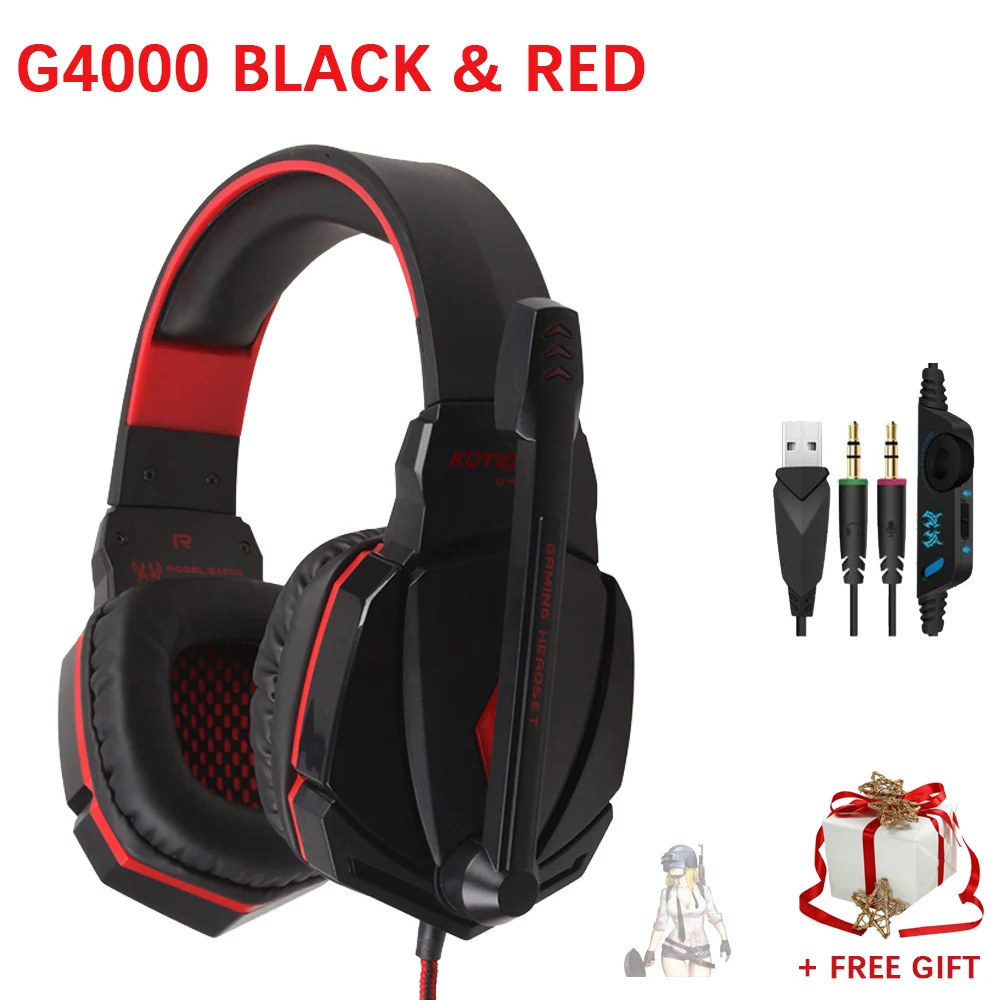 G4000 стерео игровая гарнитура для PS4 ПК Xbox один контроллер Шум шумоподавления