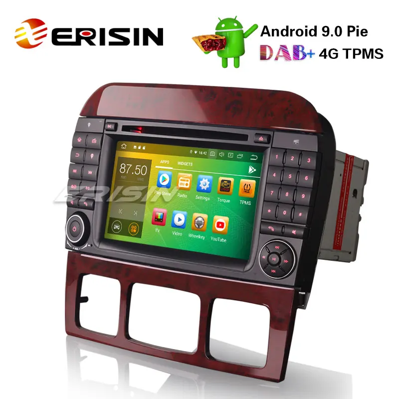 Erisin ES7982S-64 7 &quotAndroid 9 0 автомобильный стерео GPS DAB + CD для Mercedes Benz S/CL Class W220 W215 S500 CL55 |