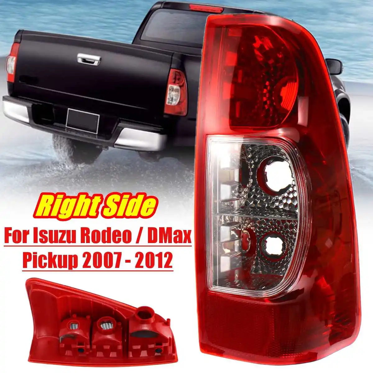 Right Side 1 пара задние фонари автомобиля для ISUZU Rodeo DMax пикап 2007 2008 2009 2010 2011 2012 Задние фонари заднего противотуманные тормозные боковая автомобильная лампа DRL - Цвет: Right Side