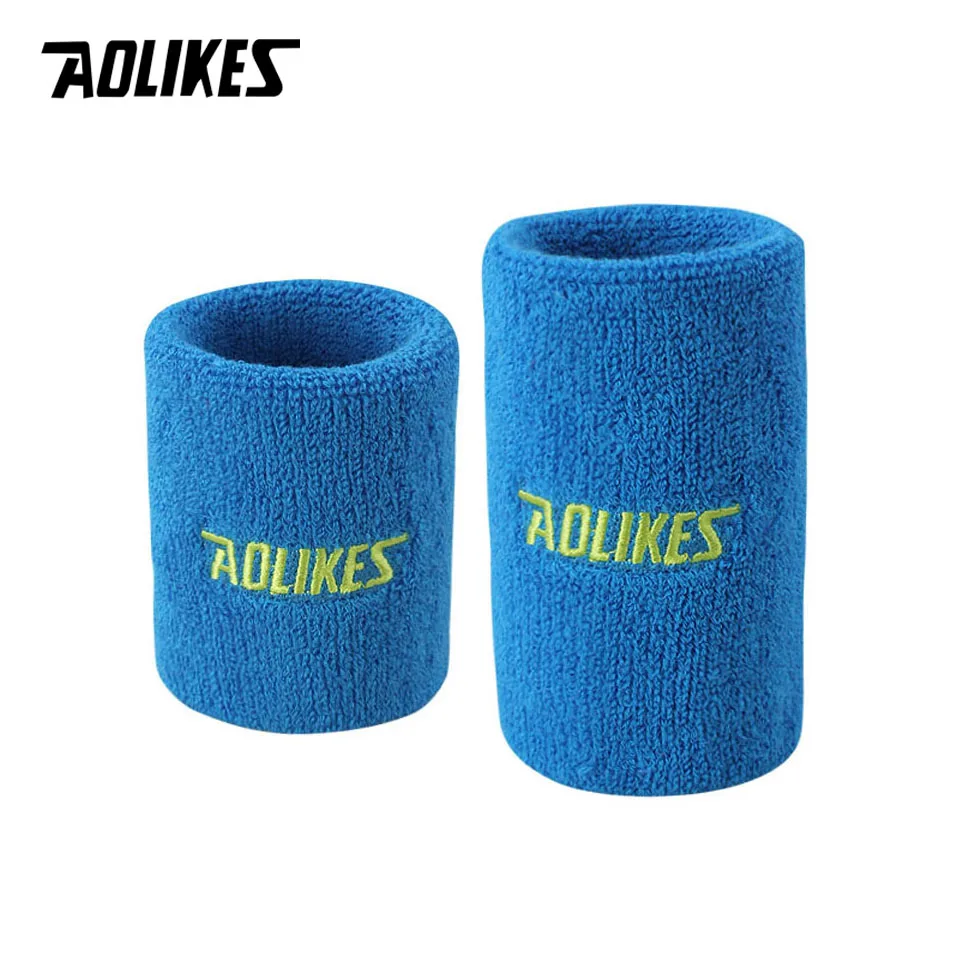 Sky Blue AOLIKES 1 шт. Защитный Браслет для тренажерного зала Тяжелая атлетика поддержка запястья спортивный наручный бандаж Теннисный бадминтон баскетбольные напульсники защита - Цвет: Sky Blue