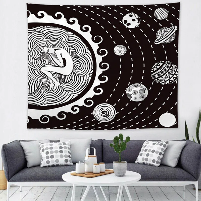 Скандинавский свежий стиль декоративный модный гобелен с узором Psychedelic Chakra