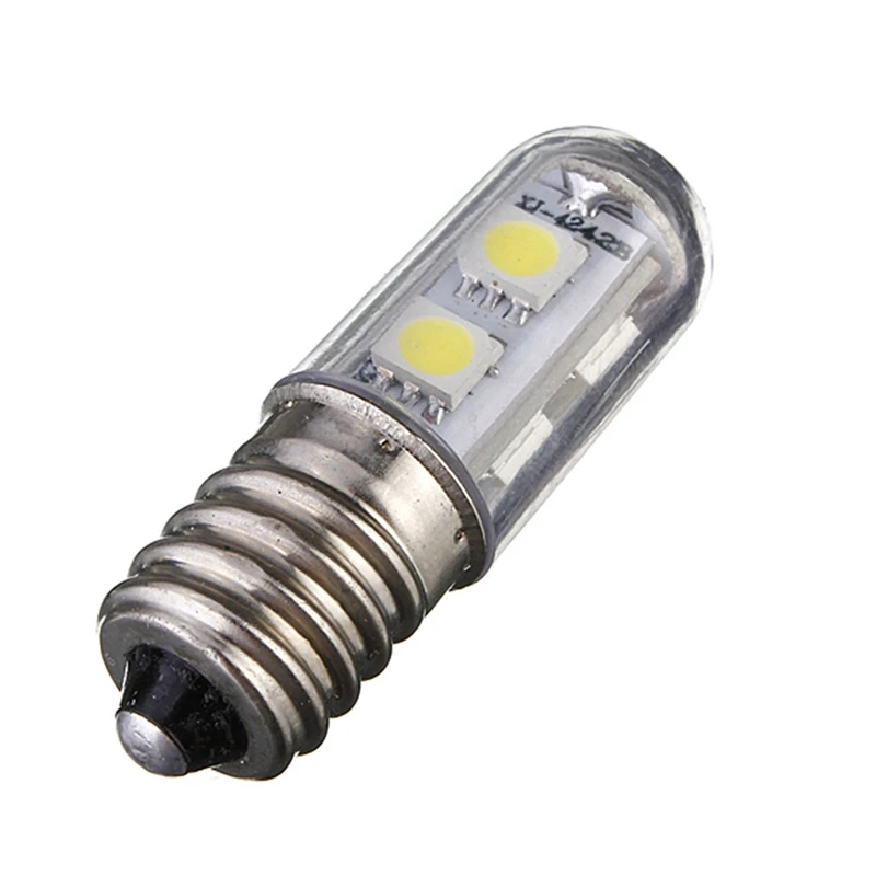 Высокое качество E14 1W 5050 SMD 7 LED белый теплый кукурузный свет кровать холодильник