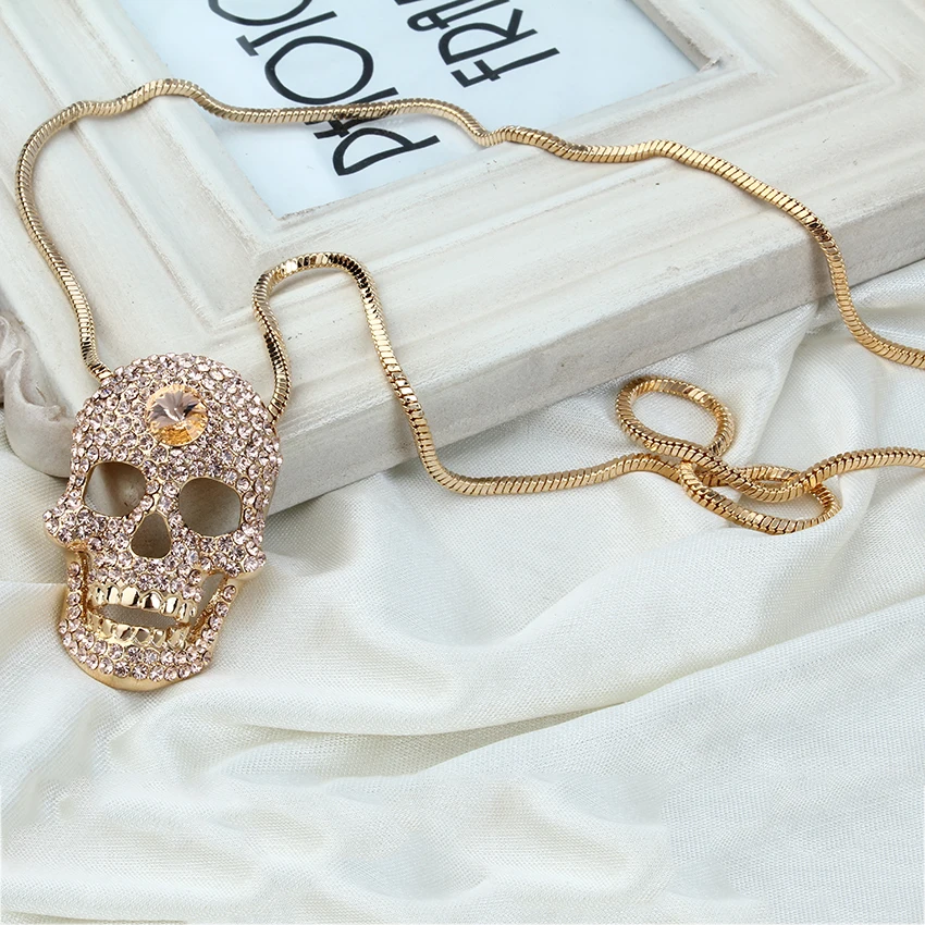 Новое уникальное винтажное ожерелье со стразами унисекс свитер подвеска большая