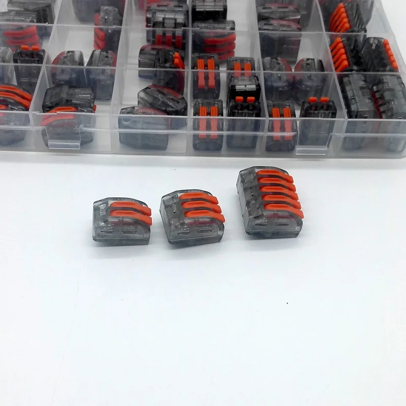 Клеммный блок 25 шт. комбо прозрачный кабель Компактный универсальный разъем