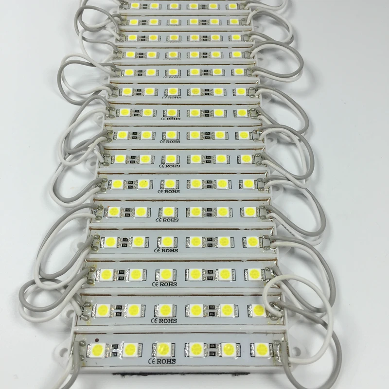 20 шт 5050 SMD 6 светодиодный s модуль чистый белый Водонепроницаемый световая