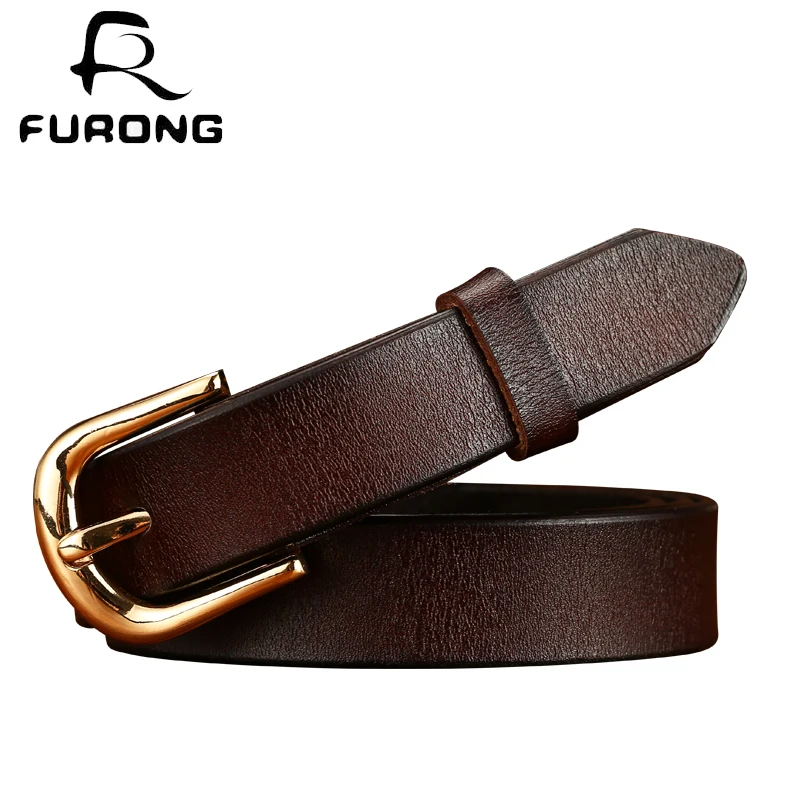 Cow Genuine Leather Belt For Women Formal Cut Women's Belt Black Brown Top Quality Designer Belts Vintage Style Pin Buckle Belts