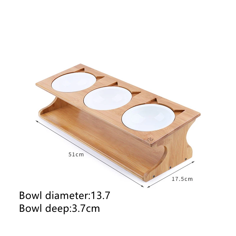 three one New Dog Food Bowls Elevated Dog Cat Bowls Ceramic Stainless Steel Pet Bowl Pet Feeder Cats Dogs Feeding Dish Pet Supplies - Цвет: three one