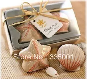 Бесплатная доставка 15 компл./лот благосклонности венчания Sea shell и морская звезда