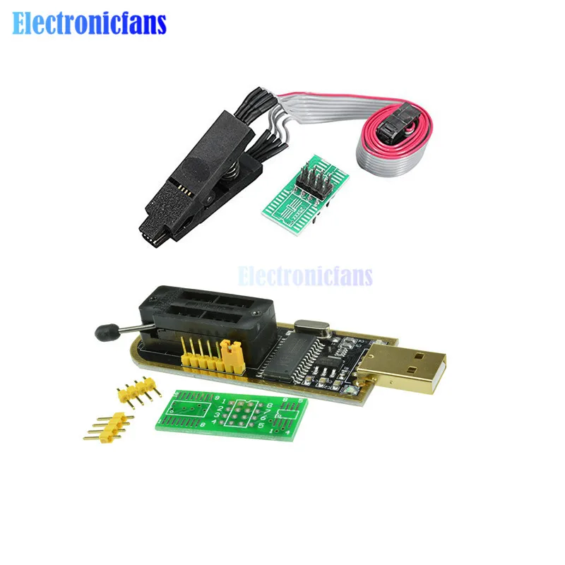 SOIC8 SOP8 тестовый зажим для EEPROM 93CXX/25CXX/24CXX + CH341A 24 25 серия Flash BIOS USB программатор