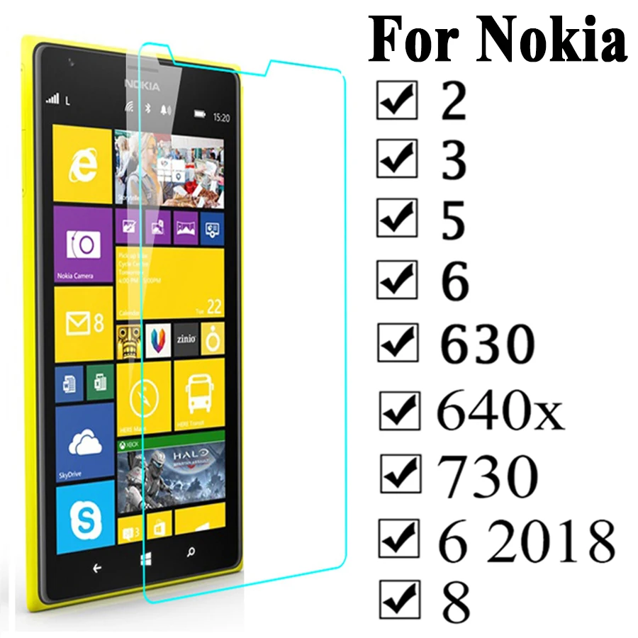 Защитное стекло для nokia 8 2 3 5 6 2018 730 630 640x закаленное Защита экрана 2.5d 9 h защита nokia5