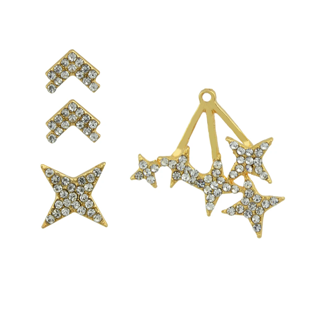 Feelontop Серьги BOHO Ювелирных изделий Цвет Геометрическая Звезда Форма с полной