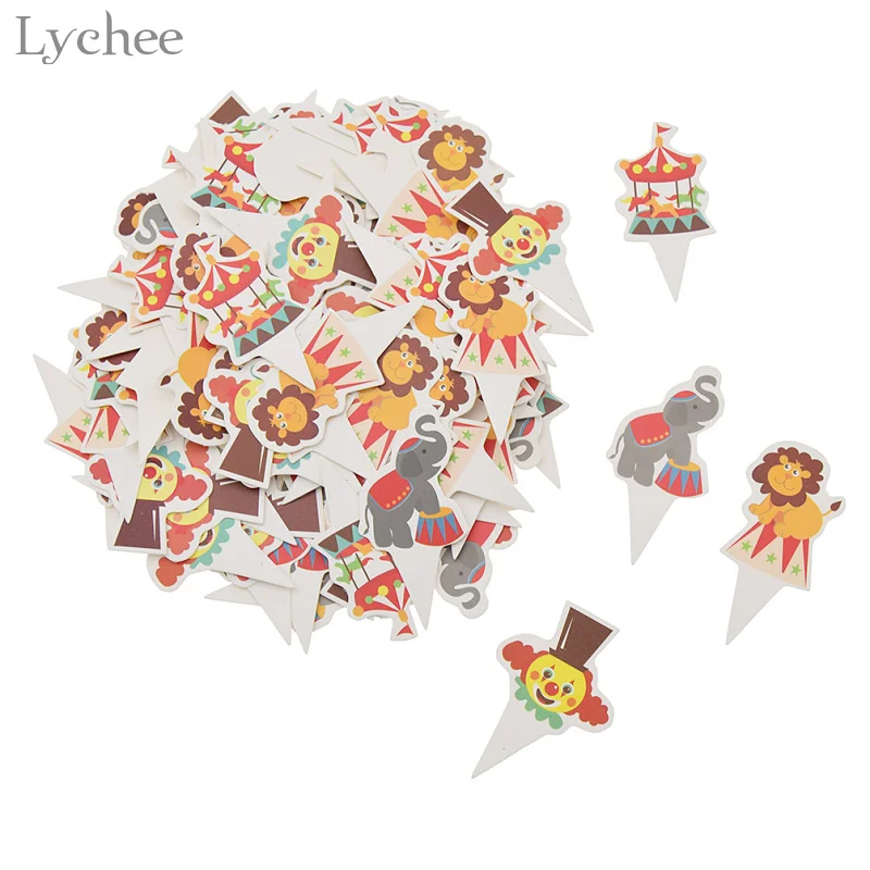 Lychee Life 100 шт. искусственные топперы для капкейков милые животные Детские