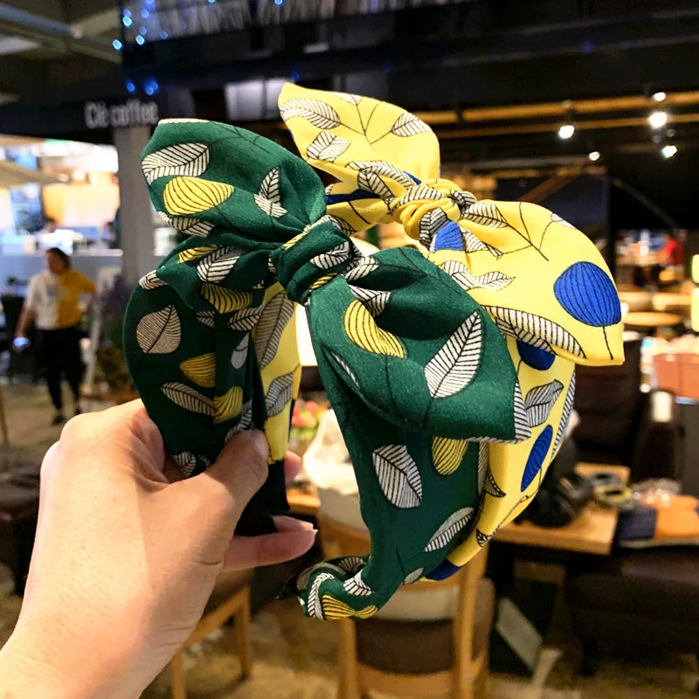 Ободок Девушки Женщины Модные эластичные резинки для волос с цветочным принтом