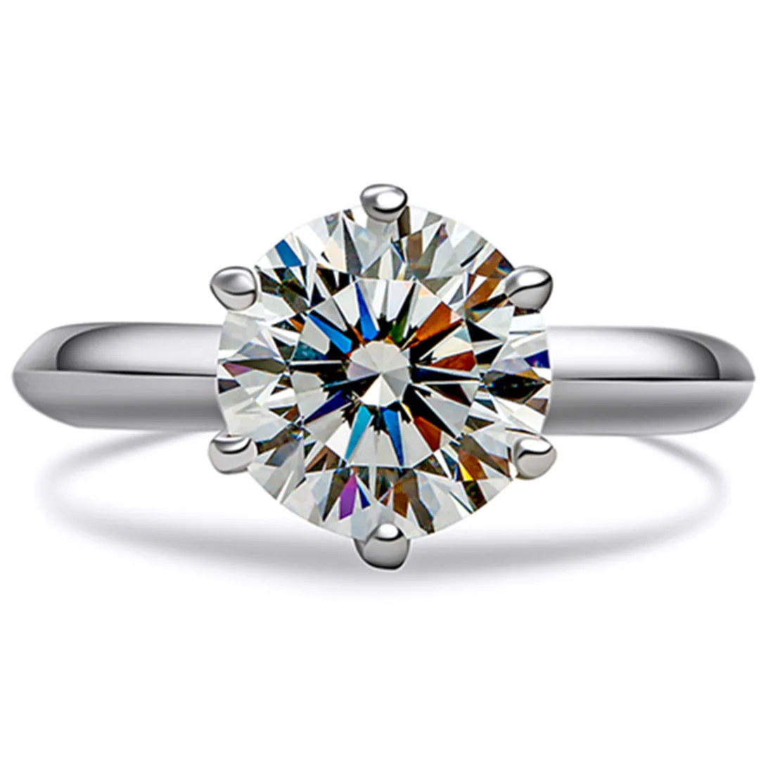 Кольцо из Белого Золота THREEMAN 14k 3Ct Брендовое Moissanite предложение кольцо Solitarie