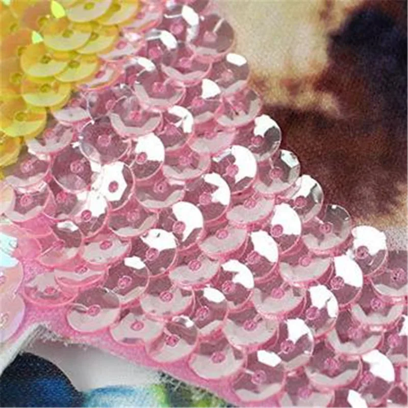 Модная одежда вышивка собака патч 275 мм животного пайетки ткани значки DIY иметь