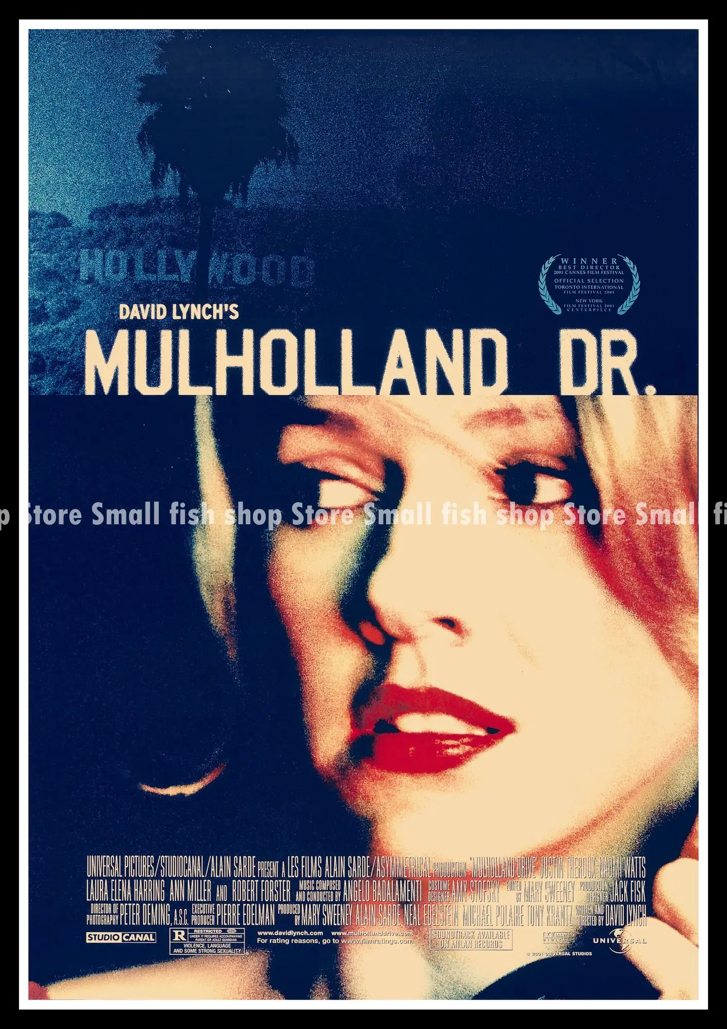 Mulholland Drive домашний интерьер украшения Крафт Фильм плакат рисунок core наклейки на стену 42*30 см