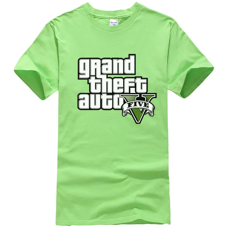Fruit green Grand Theft Auto GTA Футболка Мужская Уличная Длинная с GTA 5 Футболка мужская и женская футболка летние топы с коротким рукавом футболки GTA5 T143 - Цвет: Fruit green