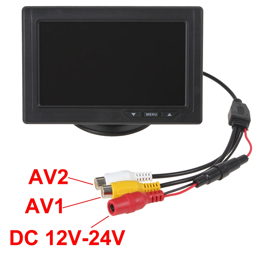 4 3 дюймовый TFT ЖК дисплей Мультифункциональный автомобильный монитор заднего