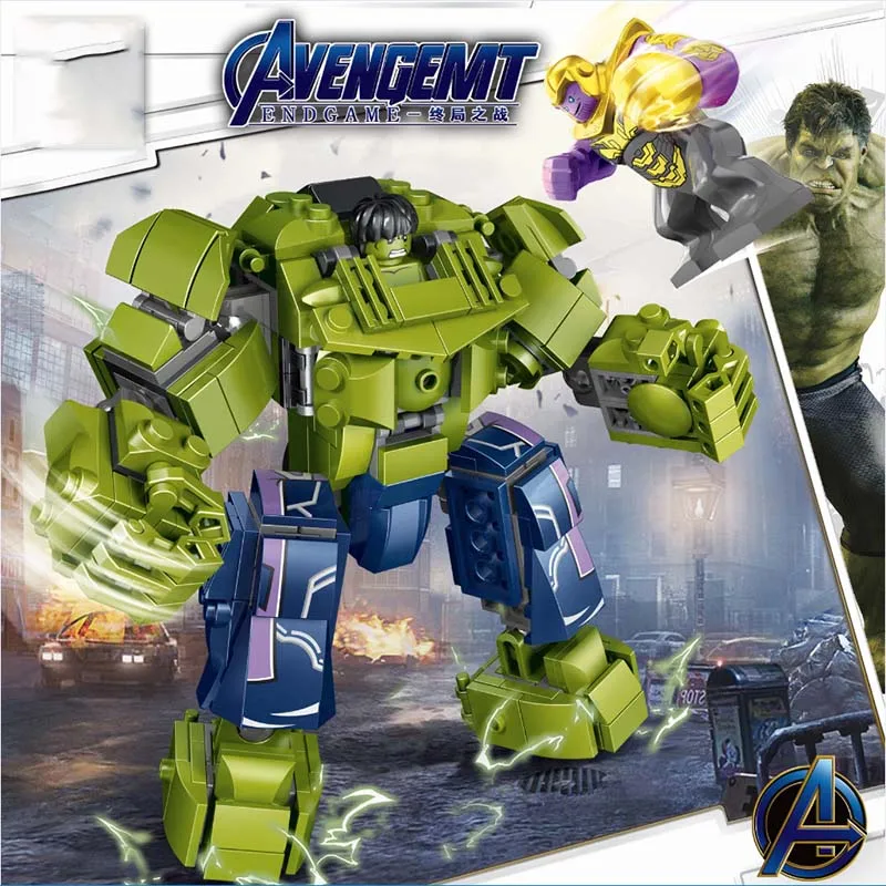 No original box 1710 шт Новое поступление Marvel мстители Супер Герои супер большой размер Ограниченная серия военная машина воин строительные блоки игрушки подарки - Цвет: No original box