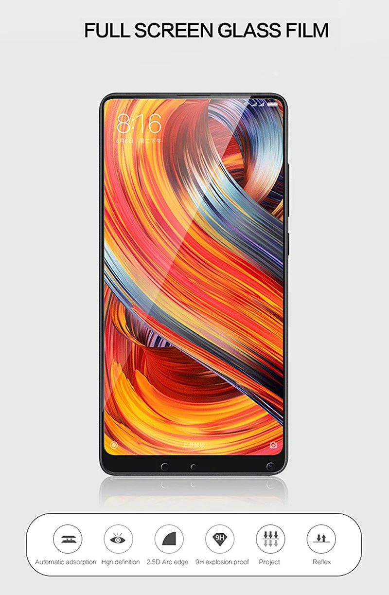 Для Xiaomi mi Mix 2 2S протектор экрана закаленное стекло 9H твердость полная крышка Защитная пленка для Xiaomi mi Mix 2 2S mi x2 стеклянная пленка