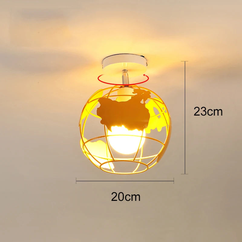 Type 14 no bulb Винтажный промышленный потолочный светильник с заподлицо, потолочный светильник, светодиодный, современный плафон, железный плафон для гостиной, коридора, балкона - Цвет корпуса: Type 14 no bulb