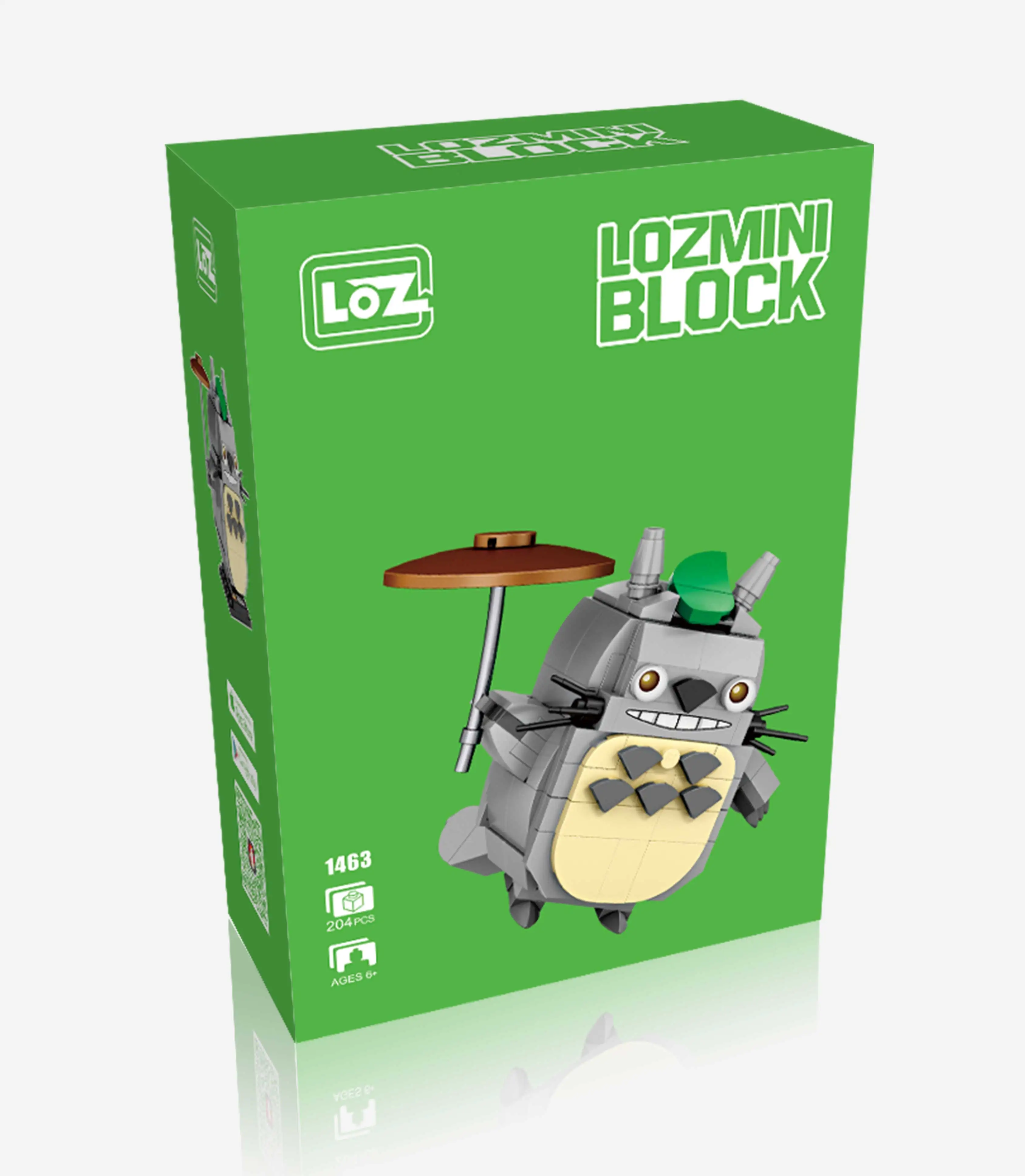 1463 with box Мини Qute LOZ Тоторо медведь kumamoto Щелкунчик король сяоми брикхедз пластиковые строительные блоки фигурки развивающие игрушки - Цвет: 1463 with box