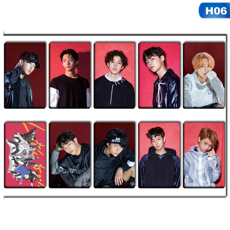 10 шт./компл. K-POP защищает детей липкие фотокарточек; Новая модная матовая автобусная карта наклейки подарок для вентиляторы коллекция - Цвет: 06