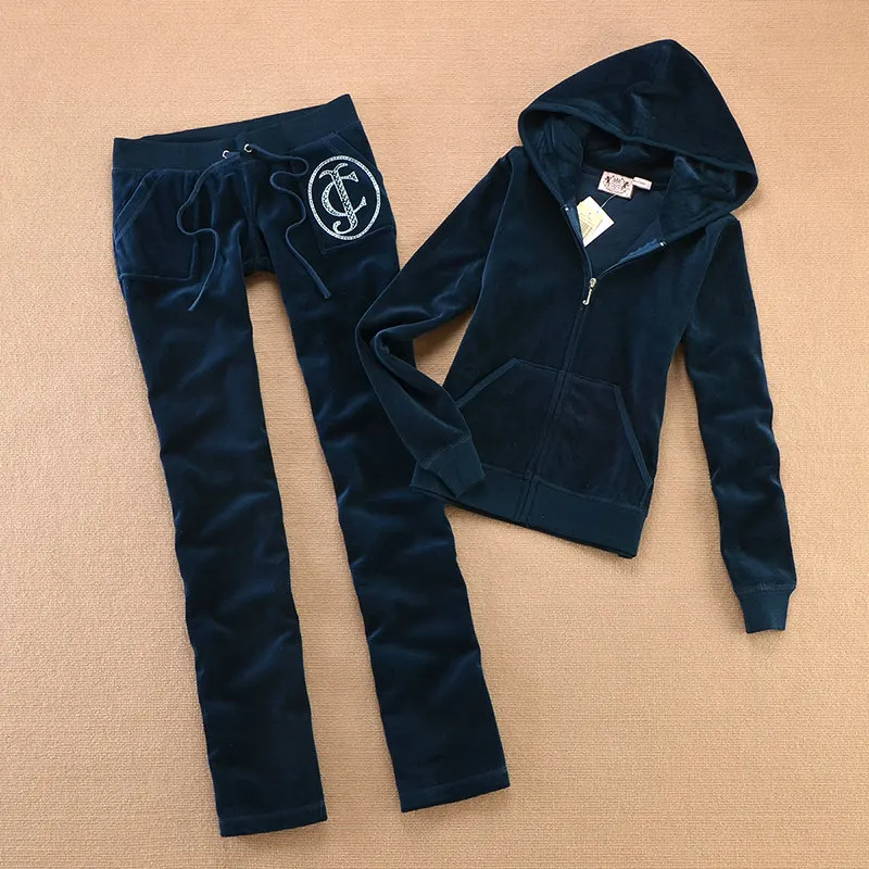 Весна/Осень 2020 Женский брендовый велюровый спортивный костюм из бархатной ткани