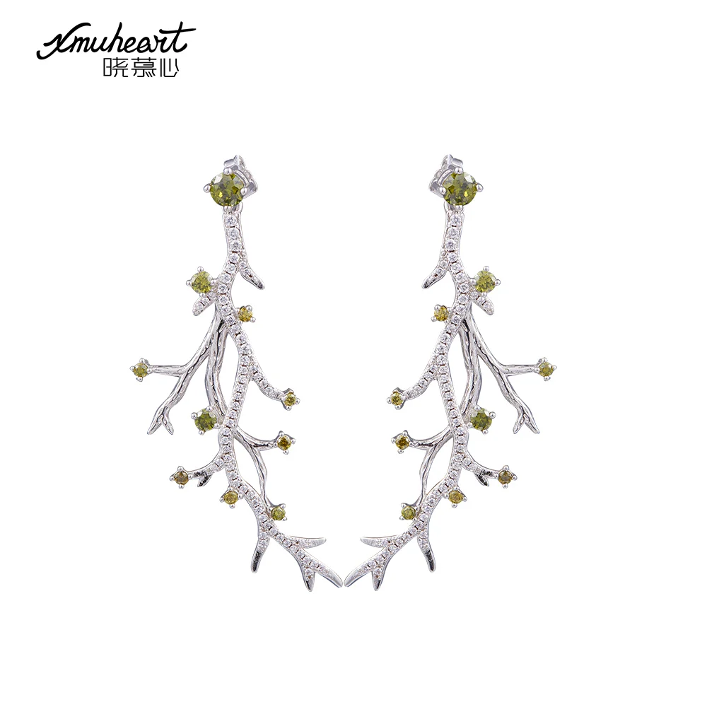 XMUHEART Fashion Jewelry Set For Women Earrings Necklace Rings 3 Pcs Copper Femme Stud High Quality Crystal | Украшения и
