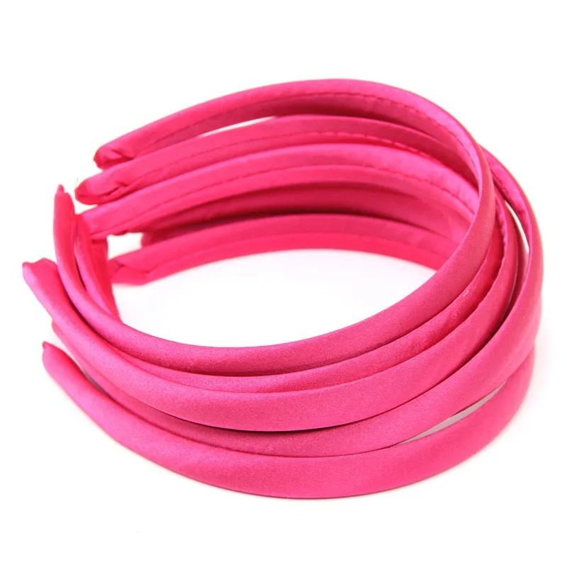 Набор из 5 штук - ободок для девочек и женщин с покрытием из атласа длиной 15 мм (5/8 дюйма) - выберите свой цвет из 20 доступных.